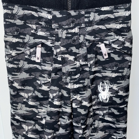 Spyder camo spider print snow bibs pants youth kids boys 5 - Picture 4 of 9